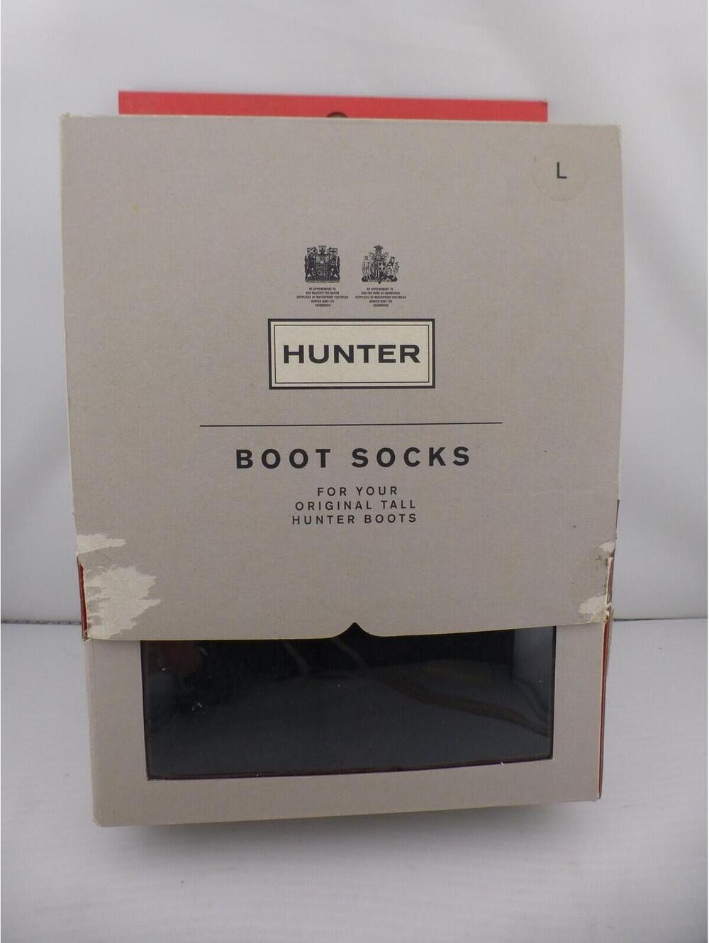 Hunter Original Dual Cable Knit Boot Socks - Black Size L US Women's 8-10 P5